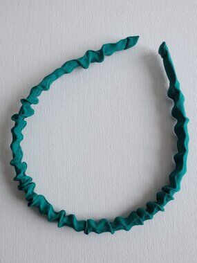 New Handmade Silk Headband in Emerald Green